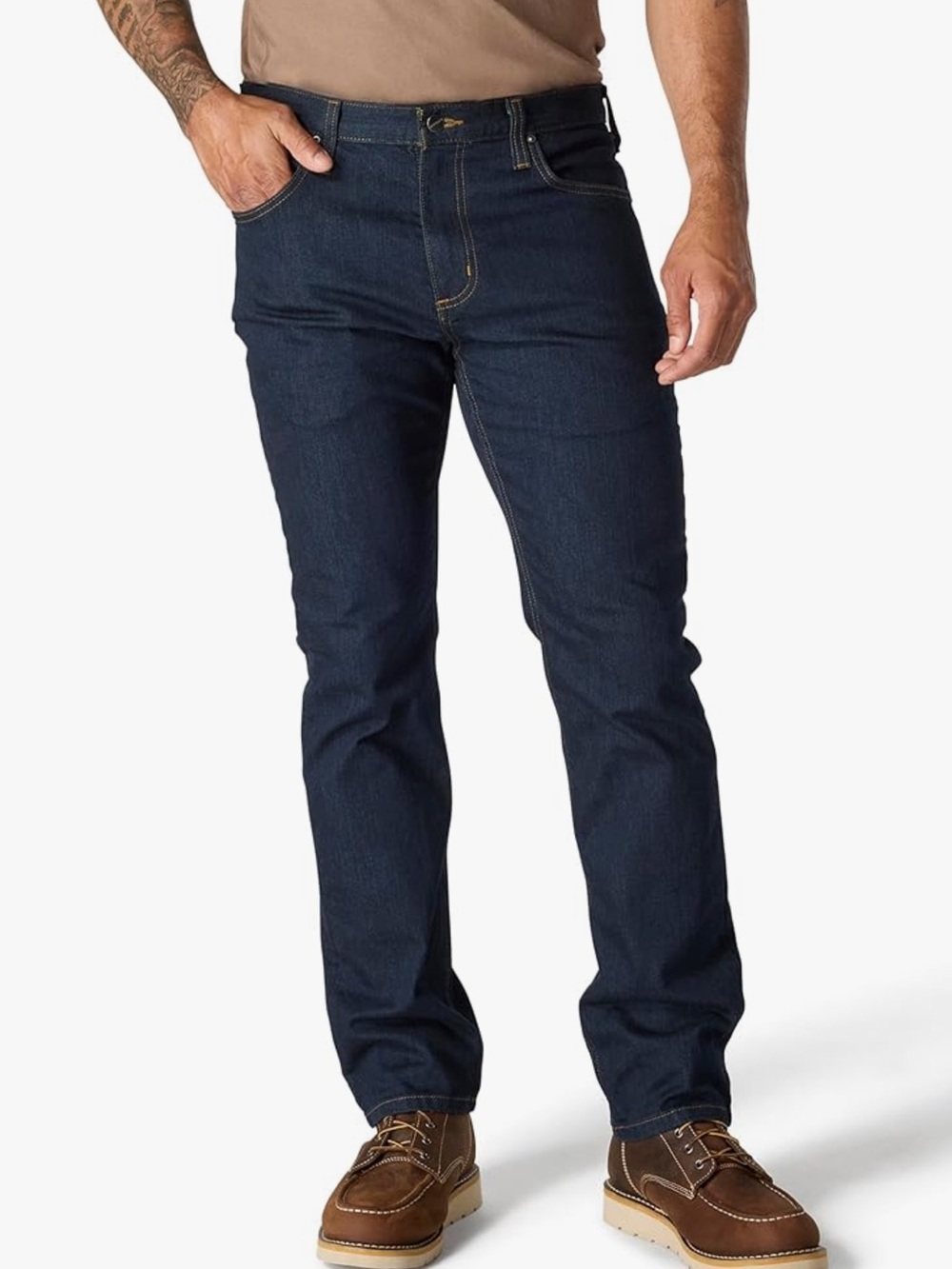 carhartt W30L30 Straight Fit Dark Rugged Flex Denim Wash Jeans